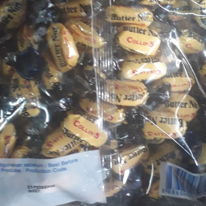 Permen kembang gula rasa kacang Collins Collin's butternut candy 460g