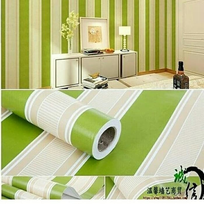 Jual Wallpaper Sticker Dinding 45cm X 10m Garis Hijau Kab Tabanan Interior Dewata Tokopedia Wallpaper Sticker Dinding 45cm X 10m