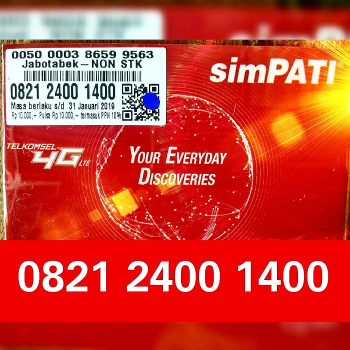 Nomor Cantik SIMPATI 4G LTE Kartu Perdana Telkomsel Ribuan 2400 1400
