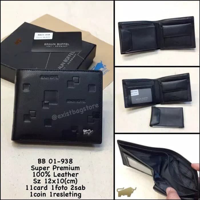 DOMPET KULIT PRIA BRAUN BUFFEL DOMPET DAN TEMPAT KARTU KULIT