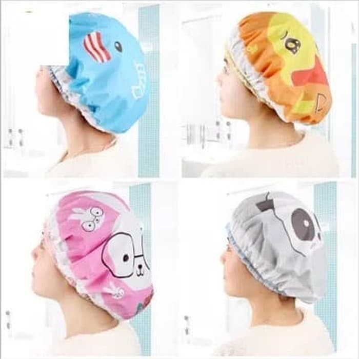 Waterproof Elastic Band Lace Bow Hat Hair Bath Shower Cap. Source ·