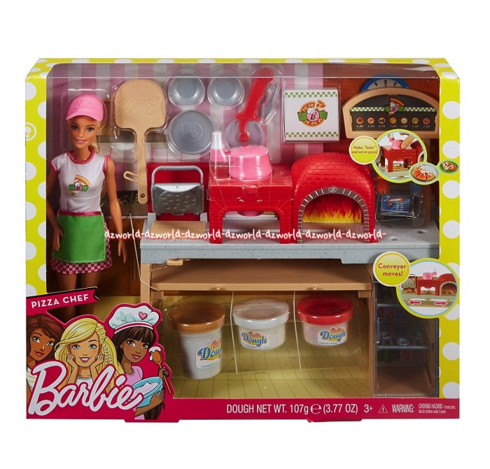 barbie pizza chef doll and playset