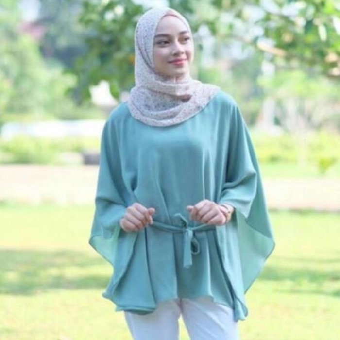 Atasan Wanita Clove Blouse Tunik Baju Muslim Blus Muslim - Pink