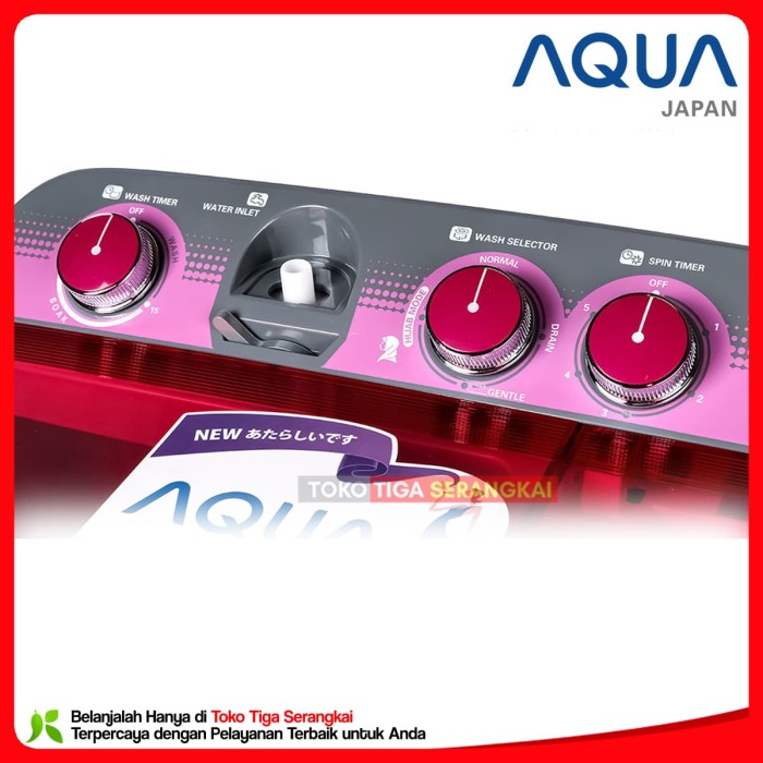 Aqua Mesin Cuci 2 Tabung 8 Kg QW-880XT (FREE ONGKIR JABODETABEK)