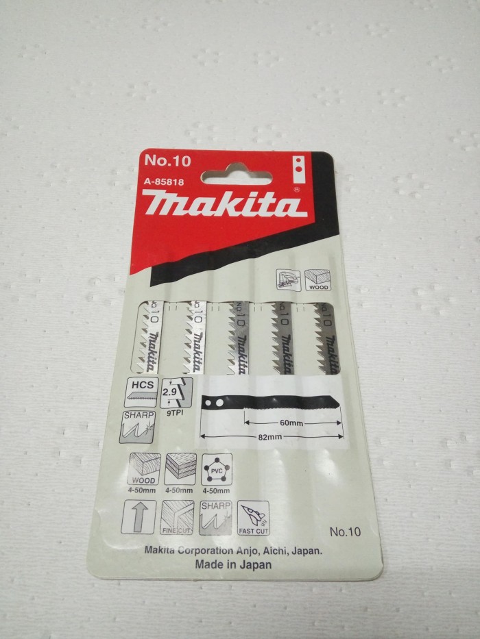 Mata JigSaw Makita No 10 Jigsaw kayu original A-85818