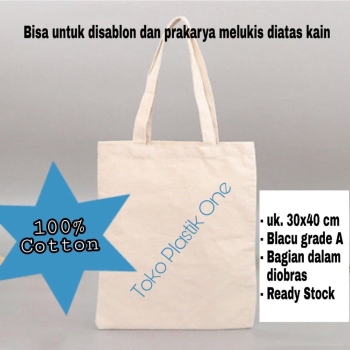jual tas blacu polos ukuran 30 x 40 cm tote bag kanvas jual tas blacu polos ukuran 30 x 40 cm tote bag kanvas
