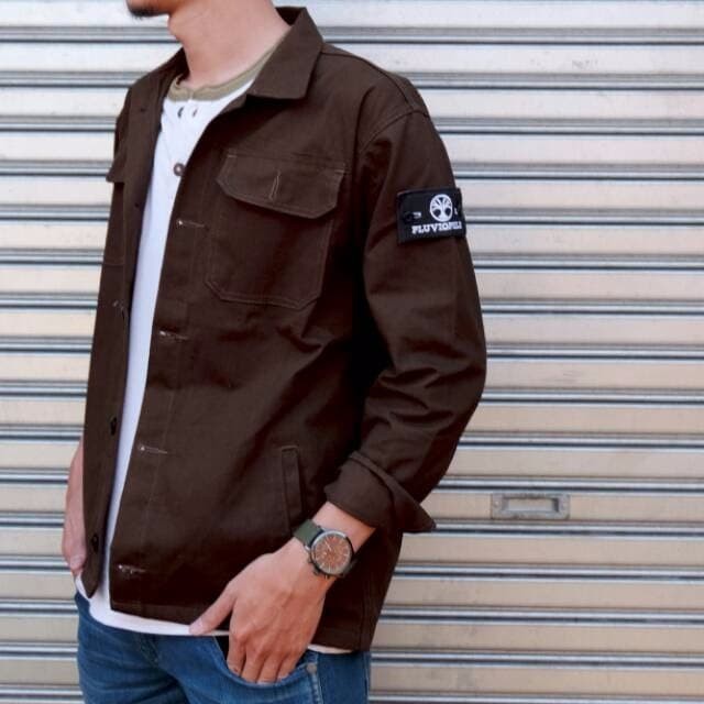 jaket canvas trucker