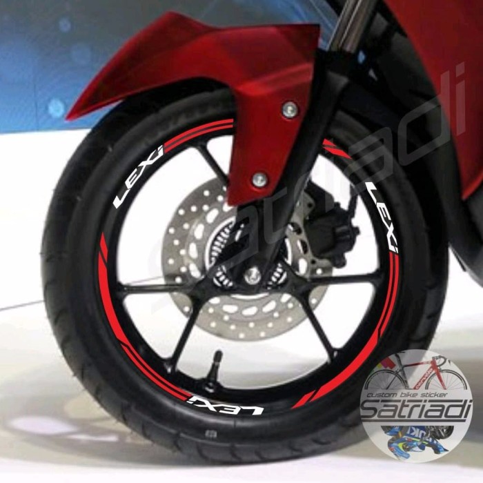 Stiker Velg Sticker Motor Decal Yamaha Lexi putih ring 14 Velk 2018