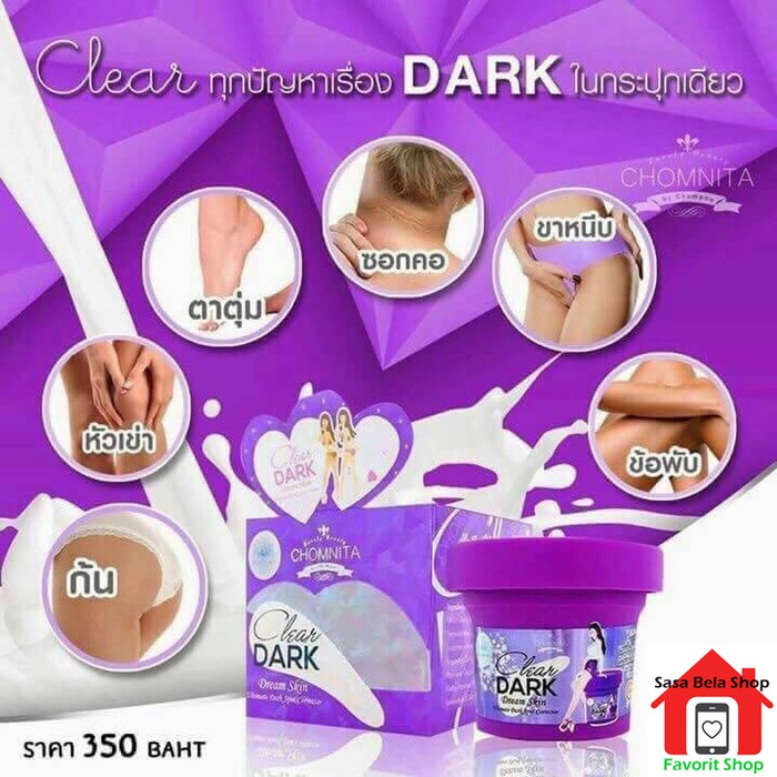 CREAM CLEAR DARK CHOMNITA ORIGINAL THAILAN PEMUTIH SELANGKANGAN PANTAT