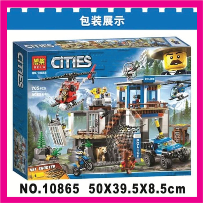 Jual Lego City Mountain Police Headquarters Merk Bela 10865 Kota
