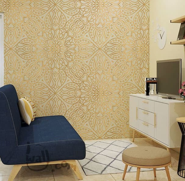 Wallpaper Sticker Dinding Batik Cokelat Serat Gold 10m X 45cm. Rp 42.700. Rp 65.000