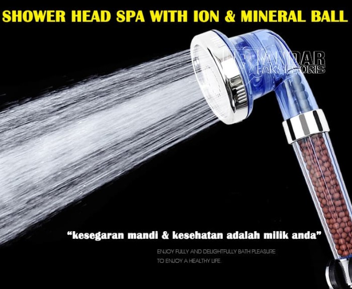 Jual KEPALA SHOWER/SHOWER HEAD ION SPA HEALTHY AIR KENCANG WARNA BIRU