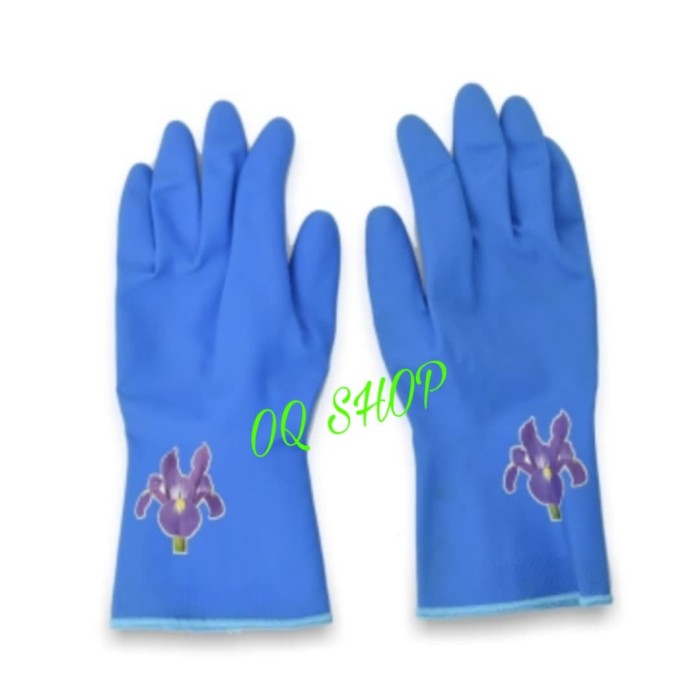 cuci piring anti air Rubber glove murah - HPR088 - Biru. Rp .