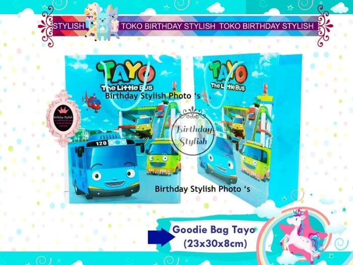 Goodie Bag / Tas Plastik Snack Ulang Tahun / Bingkisan Ultah Bus Tayo