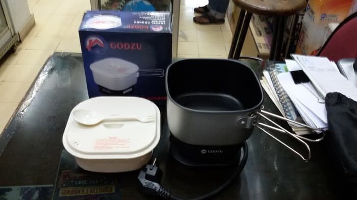 Travel Cooker Kecil Godzu 1 Liter 350 Watt GTC-350 Cooker Mini Listrik