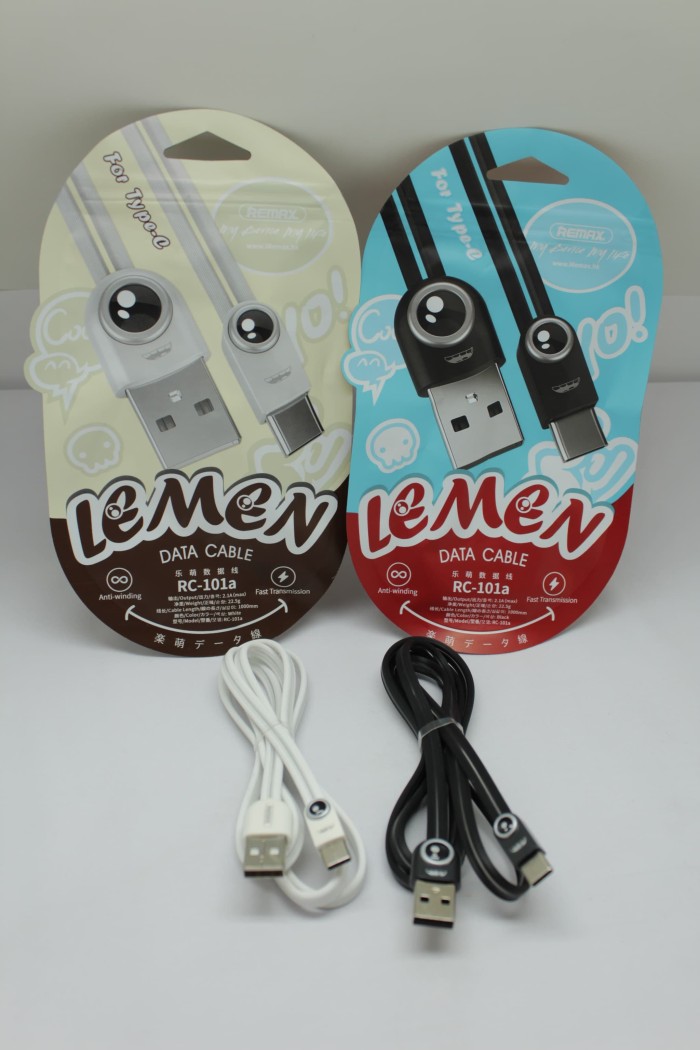 Kabel Data Remax Lemen Rc - 101a Tipe C / Type C / Tepsi Fast Charging - 1kdtypec101rx
