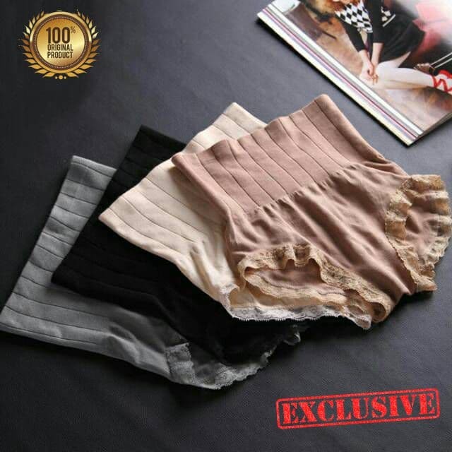 Korset Pelangsing Perut Munafie Celana Original/ Munafie Slimming Pant - Hitam