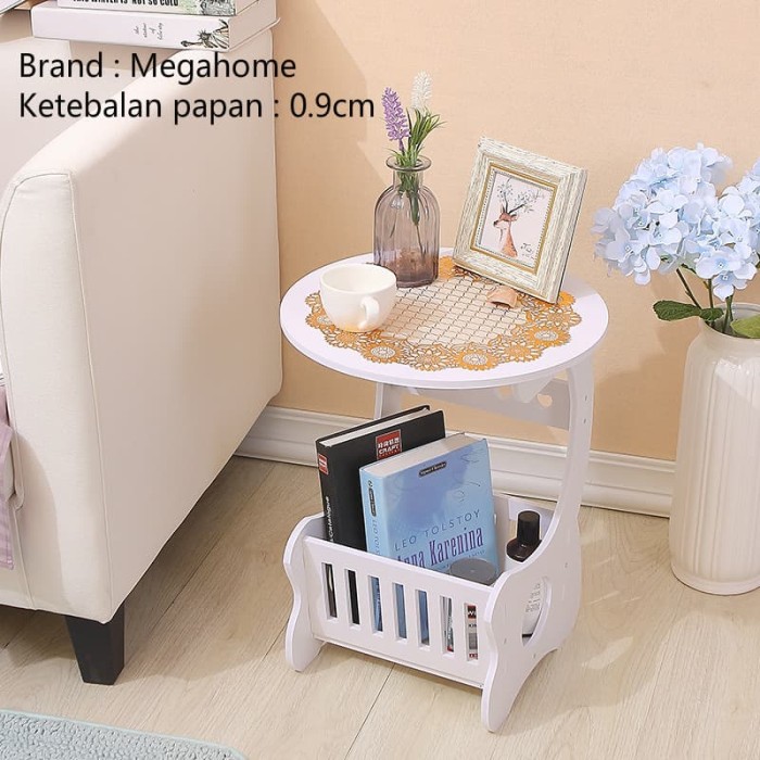 MH515 Small Round Coffee Table / Meja Ngopi Bulat samping sisi