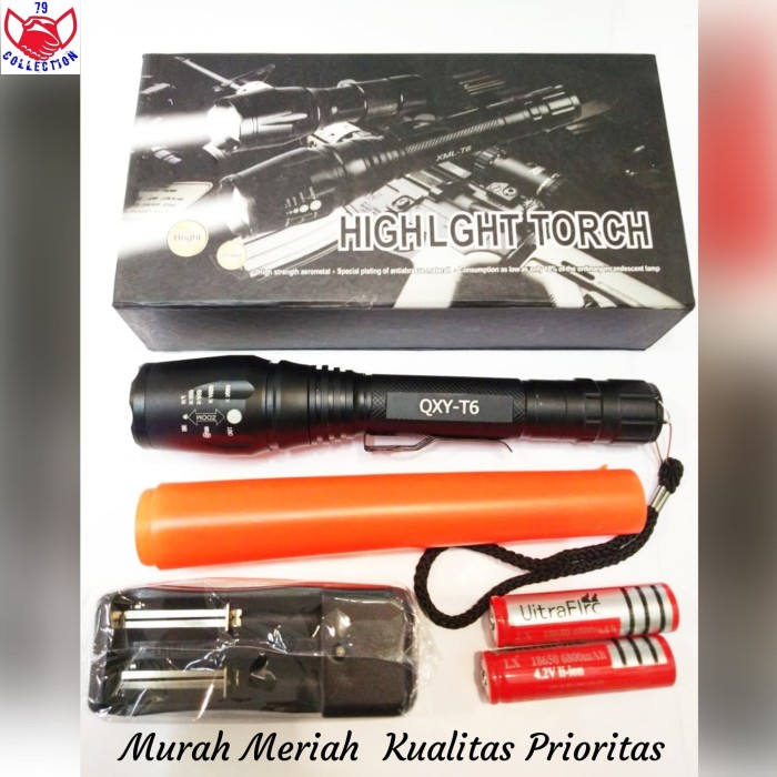 Jual Senter POLICE SWAT T6 2 BATRE LED PUTIH / Highlight