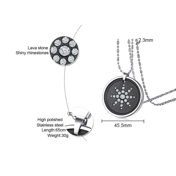 kalung terapi kesehatan pria wanita quantum pendant