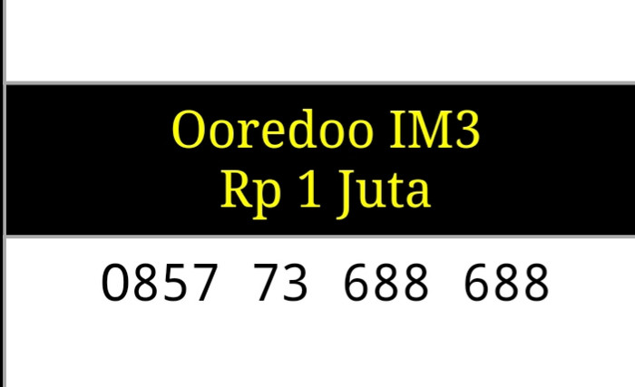 Nomor Cantik Indosat Im3 Seri Double ABC 0857 73 688 688 Unik Hoki