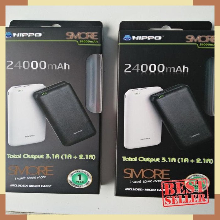 Ready - power bank hippo smore 24000 mAh original