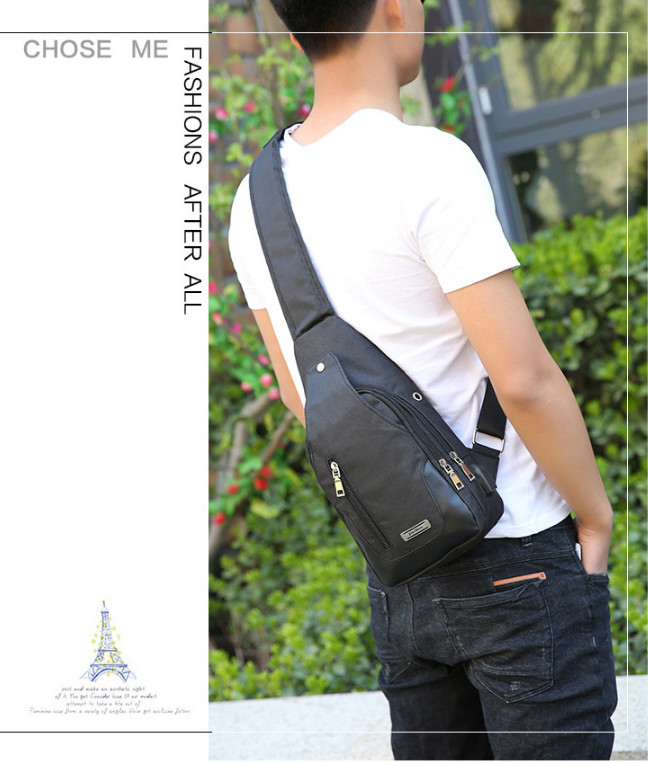 Tas Slempang / Selempang Anti Air Kanvas SPEN USB Sling Bag Canvas Vr2