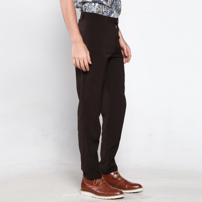 Vm Celana Formal Pria -Celana Kerja Slim Fit Hitam - Black