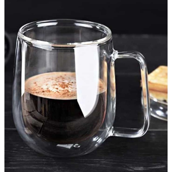 Jual A69705 Uchii Double Wall Coffee Mug Cup W Handle Gelas Kopi Dinding Ga Jakarta Selatan Thepermana S Tokopedia