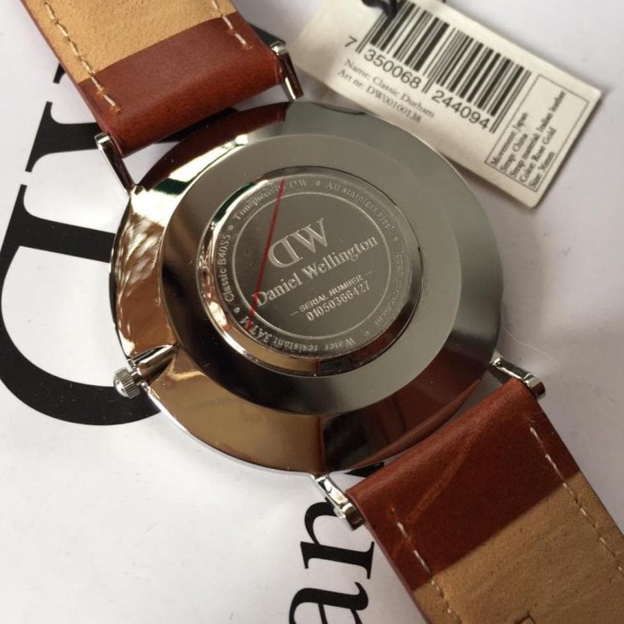 New Jam Tangan Daniel wellington classic durham silver black 40mm