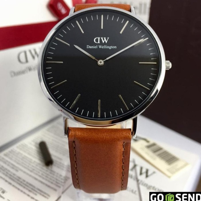New Jam Tangan Daniel wellington classic durham silver black 40mm