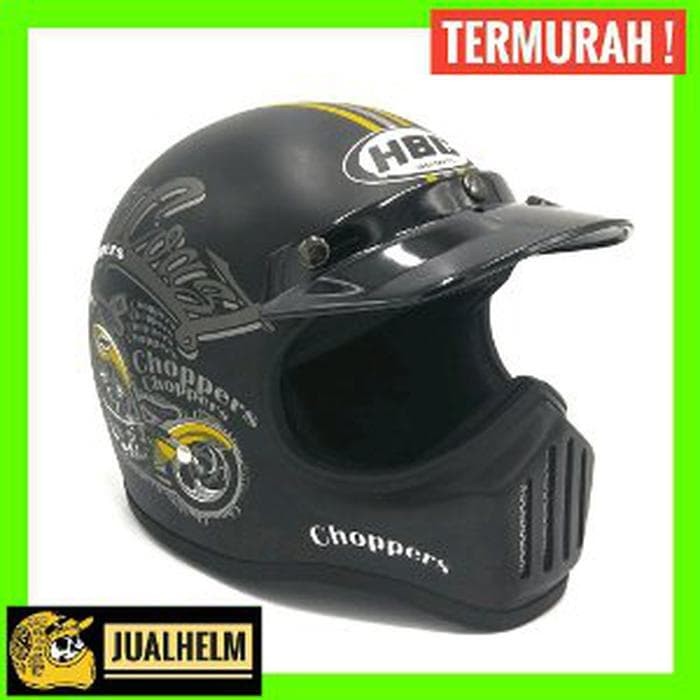 Helm Cakil HBC Choppers Hitam Doff
