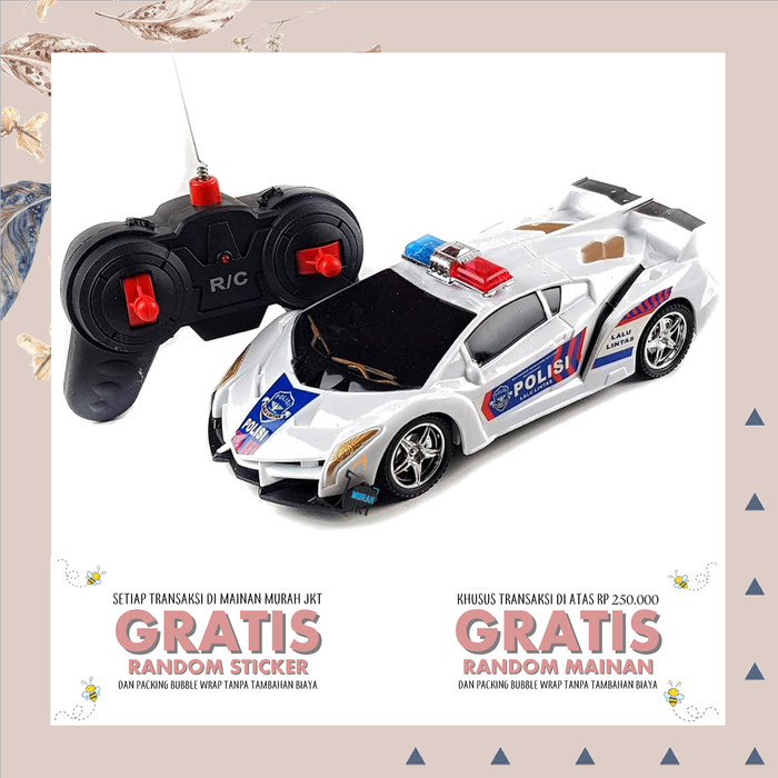 MAINAN ANAK REMOTE CONTROL RC MOBIL POLISI MOBIL MOBILAN POLICE CAR