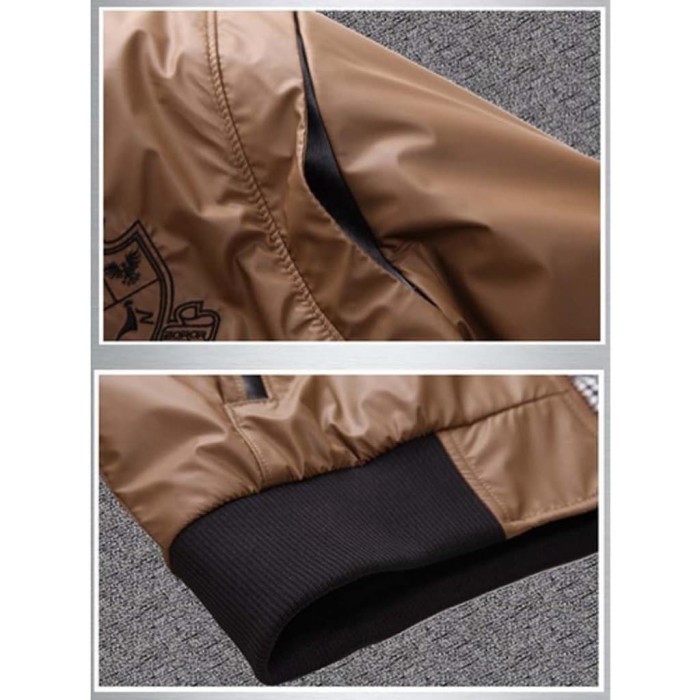 Jaket Wp Coklat Bahan Waterproof Anti Air Tersedia 6 Warna Pilihan