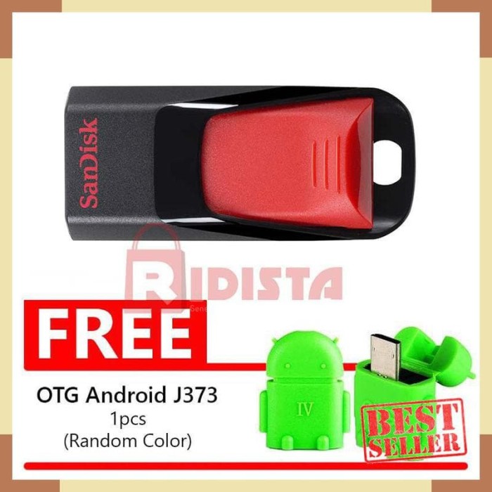 SanDisk Flashdisk Cruzer Edge CZ51 16GB + FREE BONUS OTG Android J373