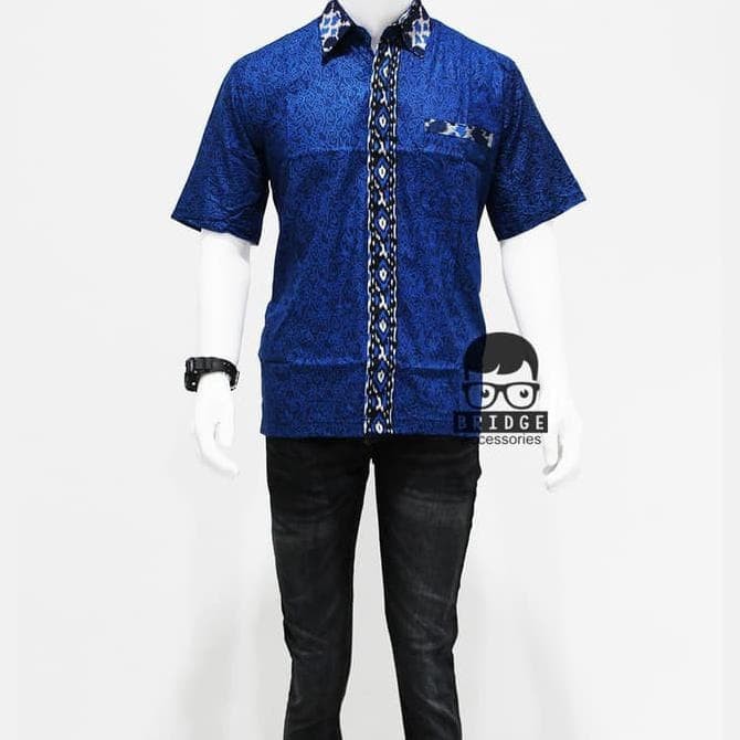 BATIK PRIA - BATIK PEKALONGAN - KEMEJA BATIK LENGAN PENDEK 015 - MURAH