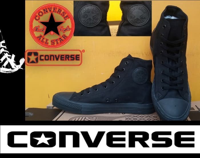 sepatu all star full black