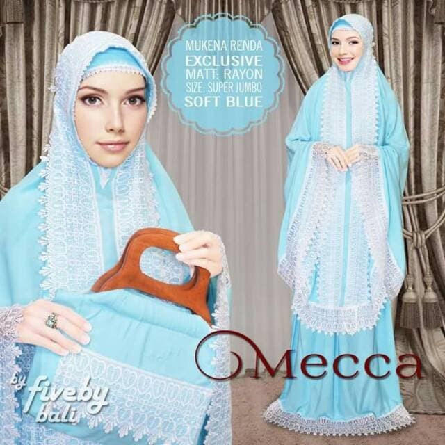 Mukena Renda Super Jumbo Exclusive Mecca Motif Polos Grosir Murah Baru - Ungu