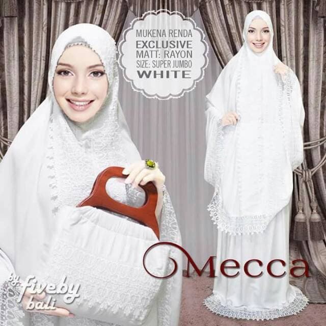Mukena Renda Super Jumbo Exclusive Mecca Motif Polos Grosir Murah Baru - Ungu
