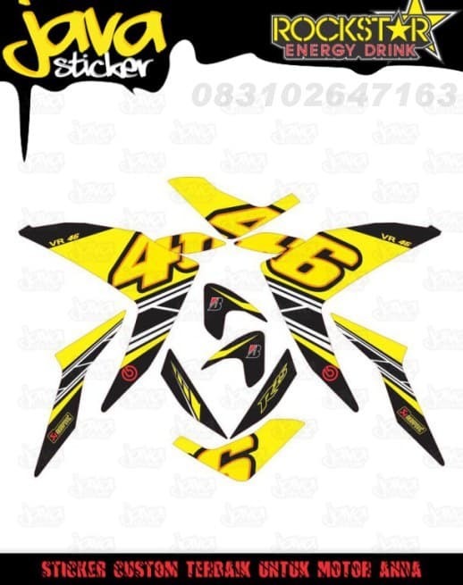 Jual J34 Decal Sticker R25 Striping VR46 PROJECT decal 