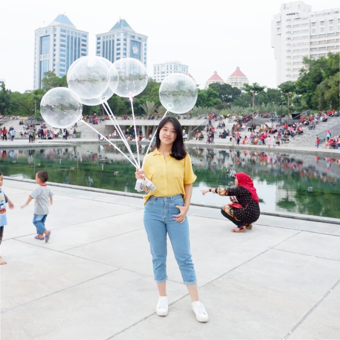 TIDAK PERLU HELIUM -Balon LED/ BOBO Balon/ Balon Lampu Tumblr