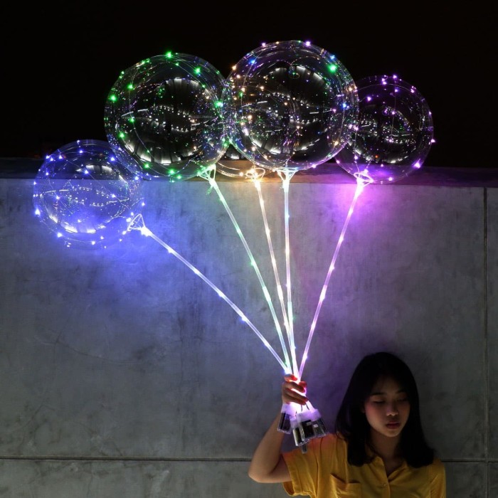 TIDAK PERLU HELIUM -Balon LED/ BOBO Balon/ Balon Lampu Tumblr
