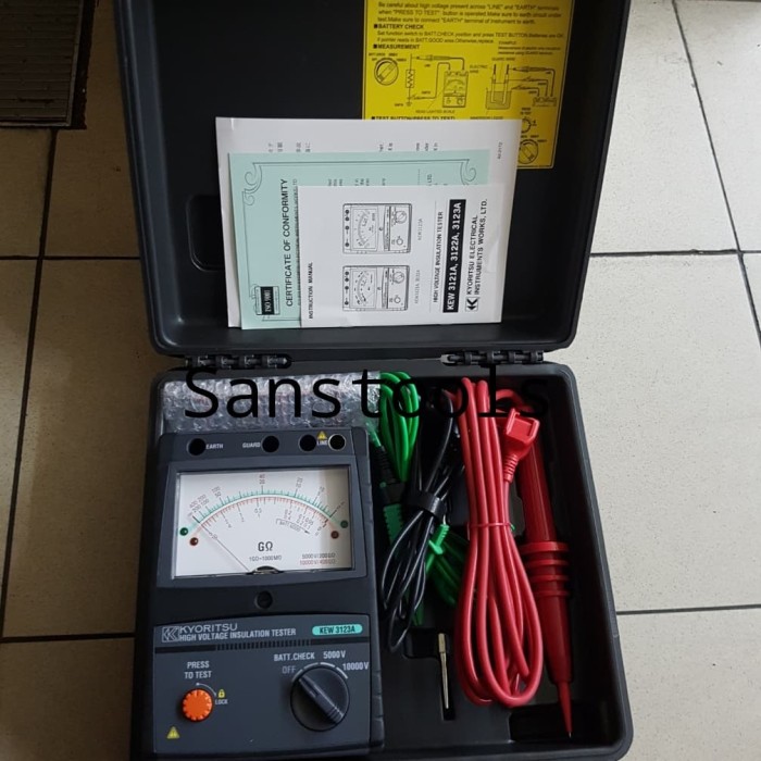 Jual Kyoritsu 3123A analog high insulation tester megger 10kv 3123 A