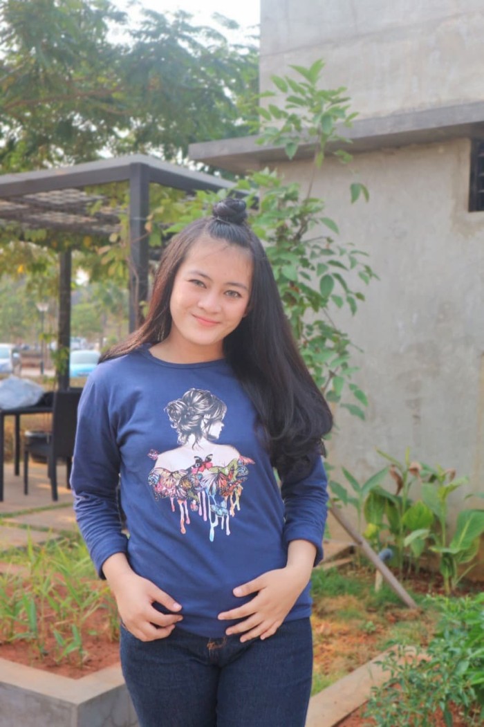 POPOLATOS KAOS CEWE TATO PANJANG ALL SIZE FIT TO L - Navy