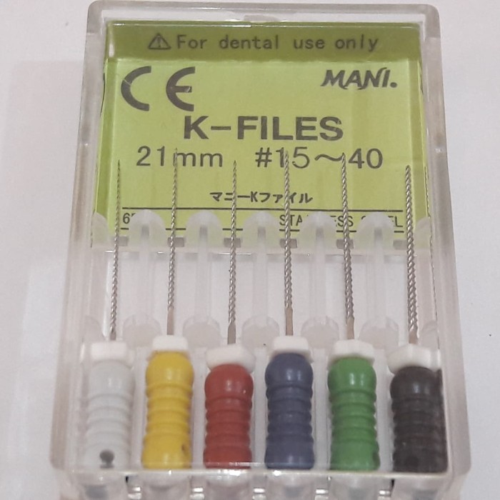 Jual Dental jarum endo k file mani CAMPUR 21mm (ss) Jakarta Selatan