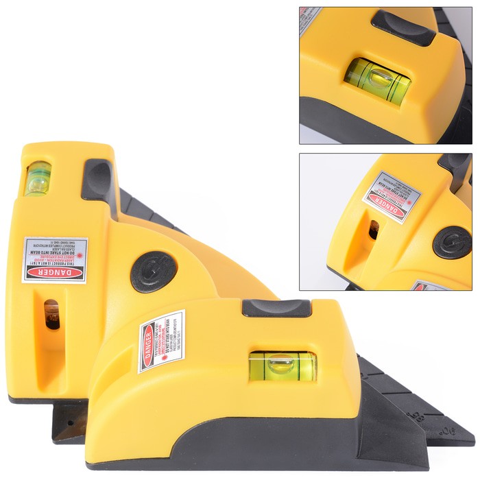 Vertikal Horizontal Garis Laser Proyeksi Tingkat Persegi Sudut Siku 90