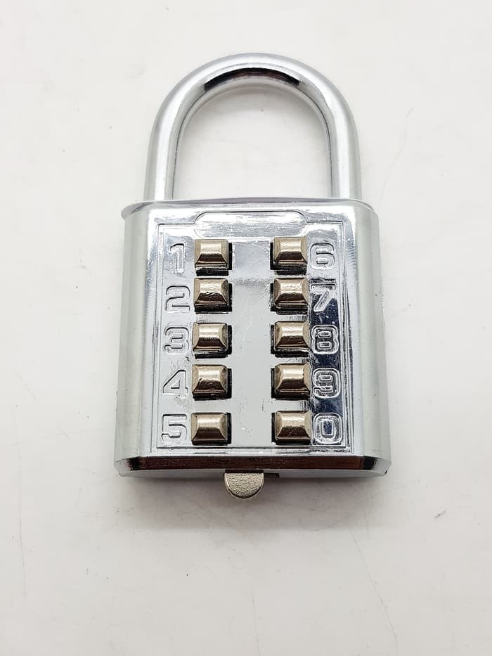 New KUNCI GEMBOK PIN 10 Angka PASSWORD KOMBINASI ANGKA 40MM