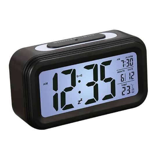 Jam Meja Digital / Desktop Smart Clock / Jam Meja Alarm - Hitam