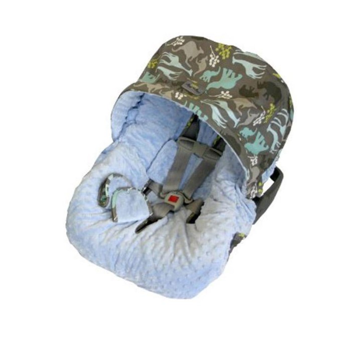 Jual Itzy Ritzy Reversible Infant Cat Cover Urban Jungle Blue Gaetana Tokopedia
