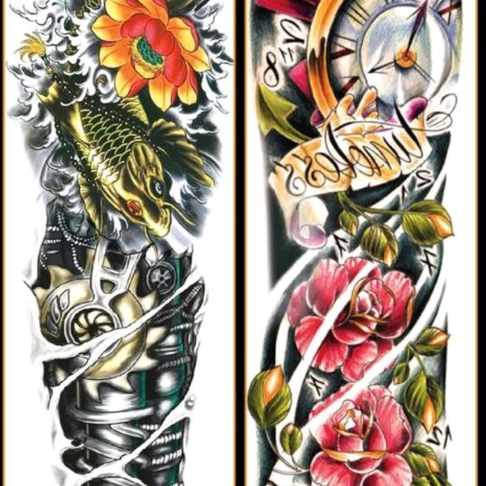 ... Home Buytra Waterproof Stiker Tato Sementara Tuhan Tubuh Seni Tato Palsu Totem Mata Hitam